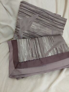 Vera Wang Lavender and Silver Striped Decorative Pillow Shams- Standard
